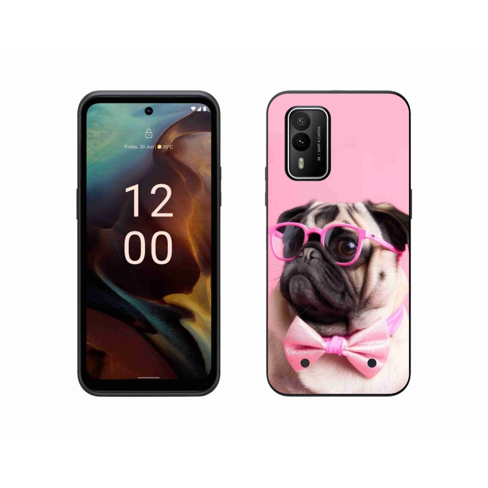 Gélový kryt mmCase na Nokia XR21 - štýlový mops