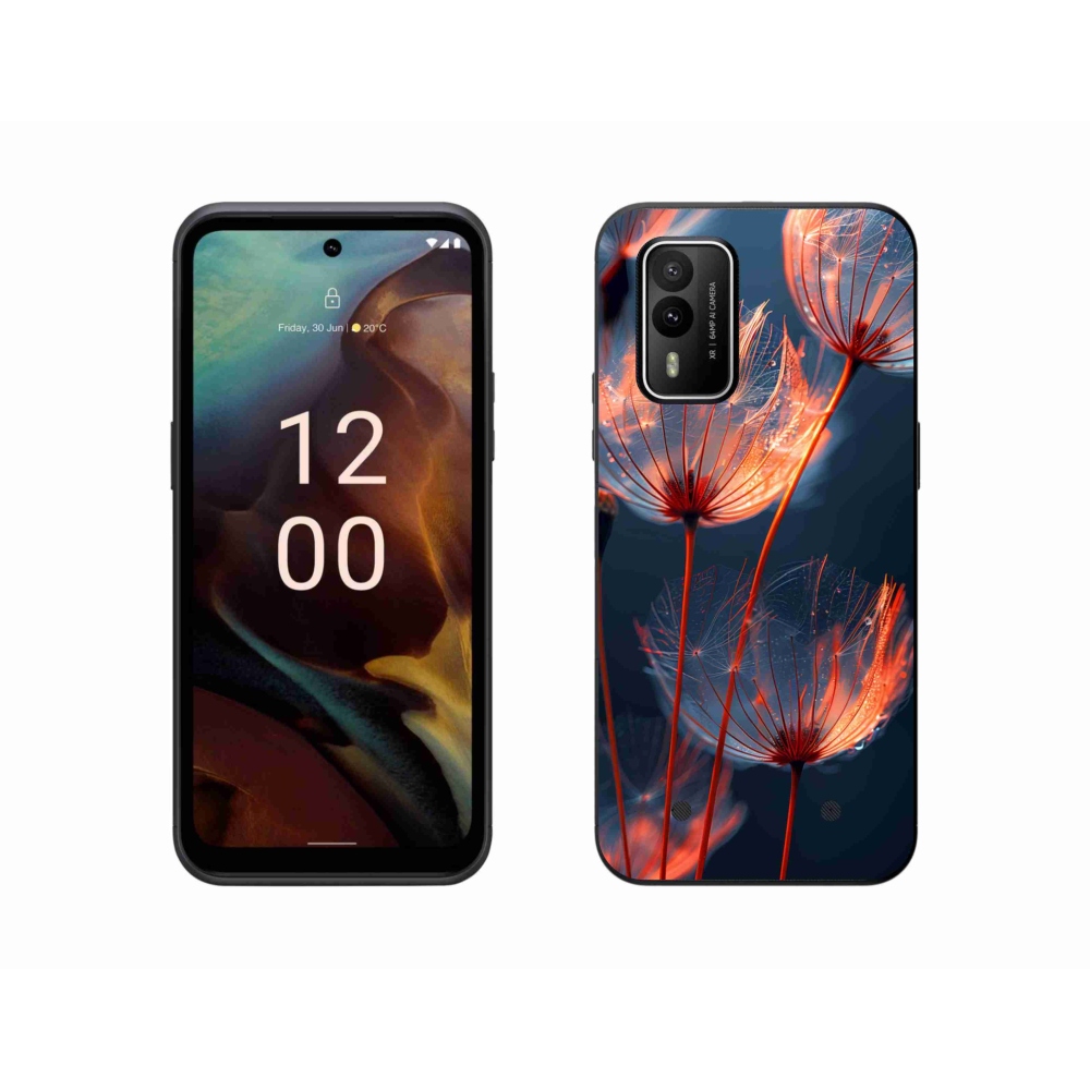 Gélový kryt mmCase na Nokia XR21 - svetielkujúce páperie