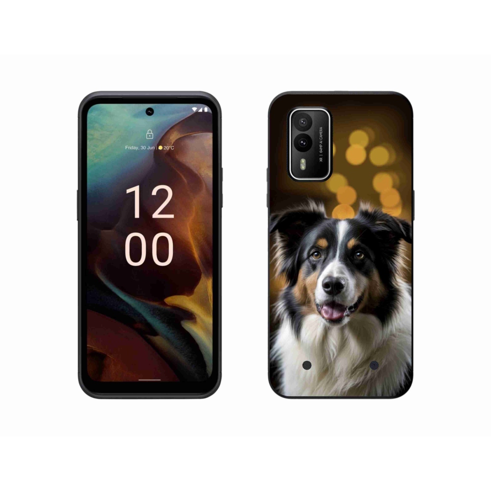 Gélový kryt mmCase na Nokia XR21 - usmievavý austrálsky ovčiak