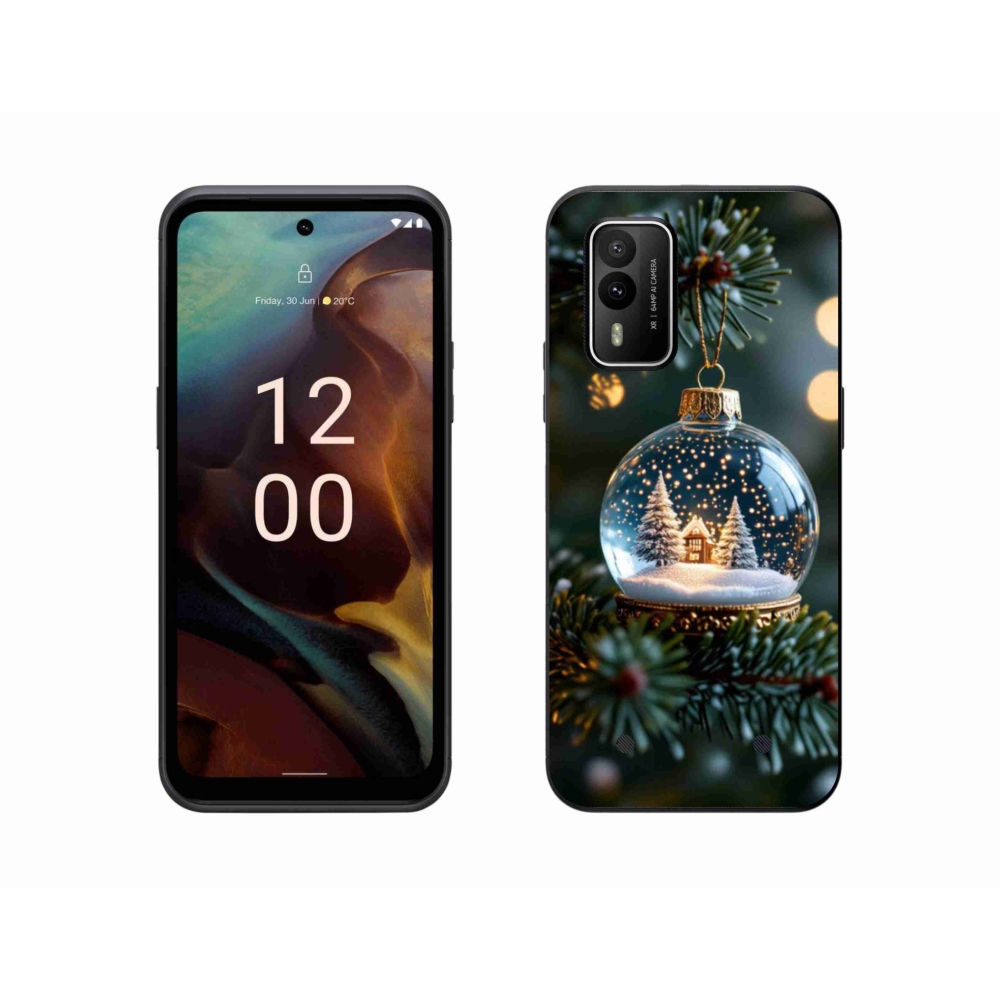 Gélový kryt mmCase na Nokia XR21 - vianočné gule 2