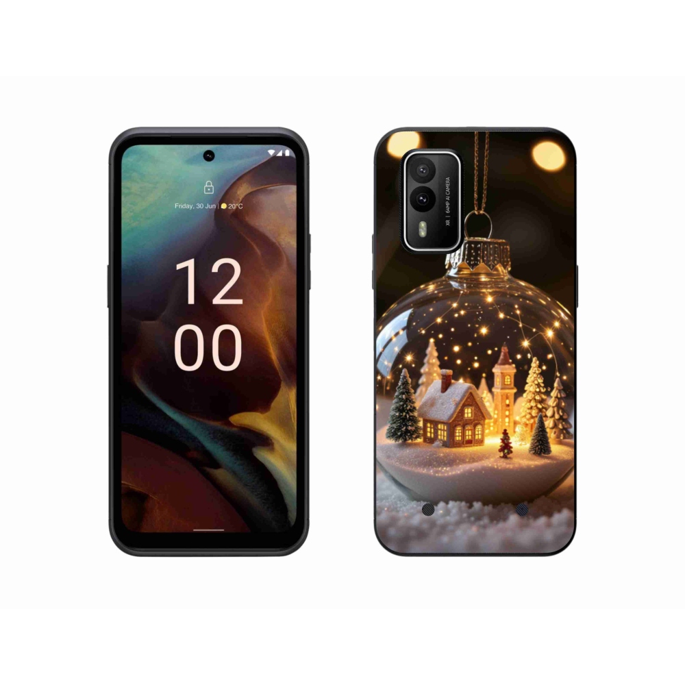 Gélový kryt mmCase na Nokia XR21 - vianočné gule 3