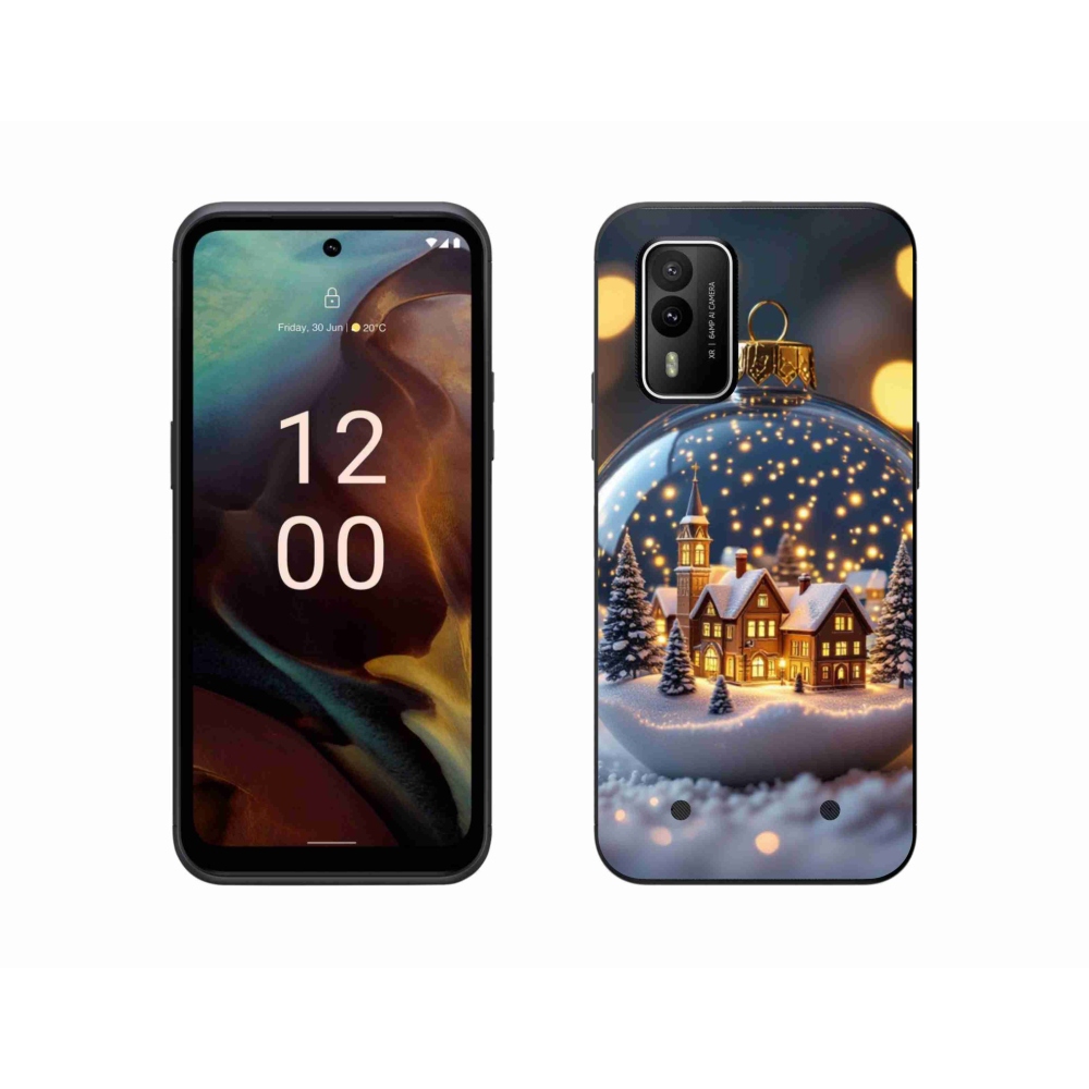 Gélový kryt mmCase na Nokia XR21 - vianočné gule 4