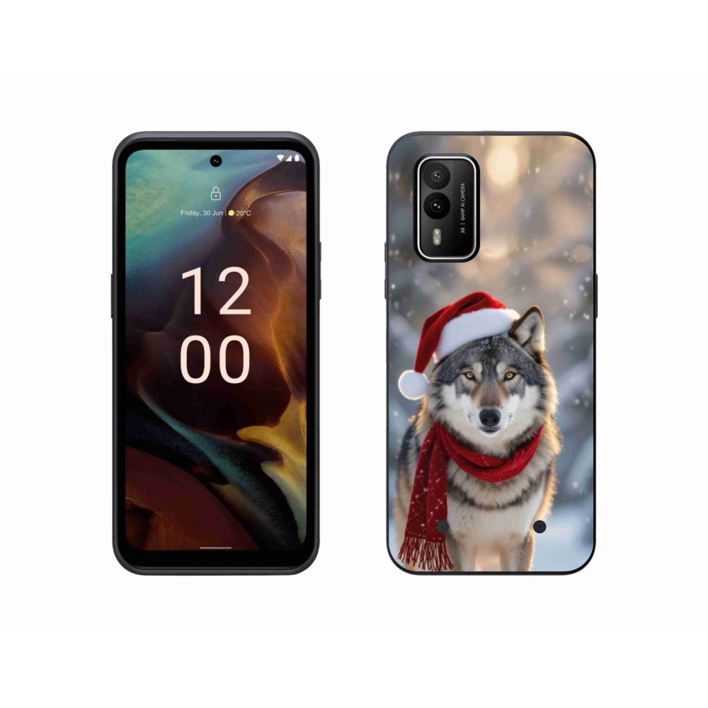 Gélový kryt mmCase na Nokia XR21 - vianočný vlk