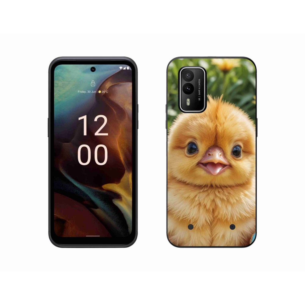 Gélový kryt mmCase na Nokia XR21 - veselé kuriatko