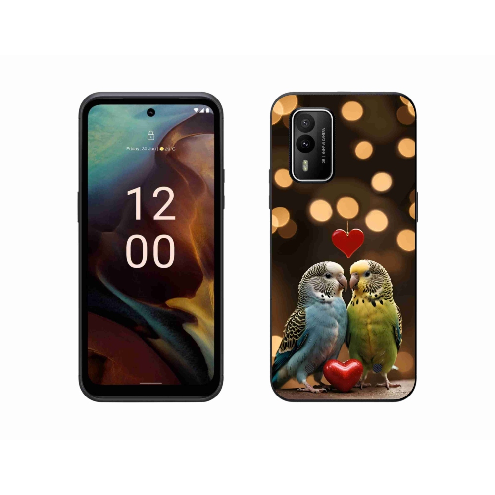 Gélový kryt mmCase na Nokia XR21 - zamilovaní papagáje