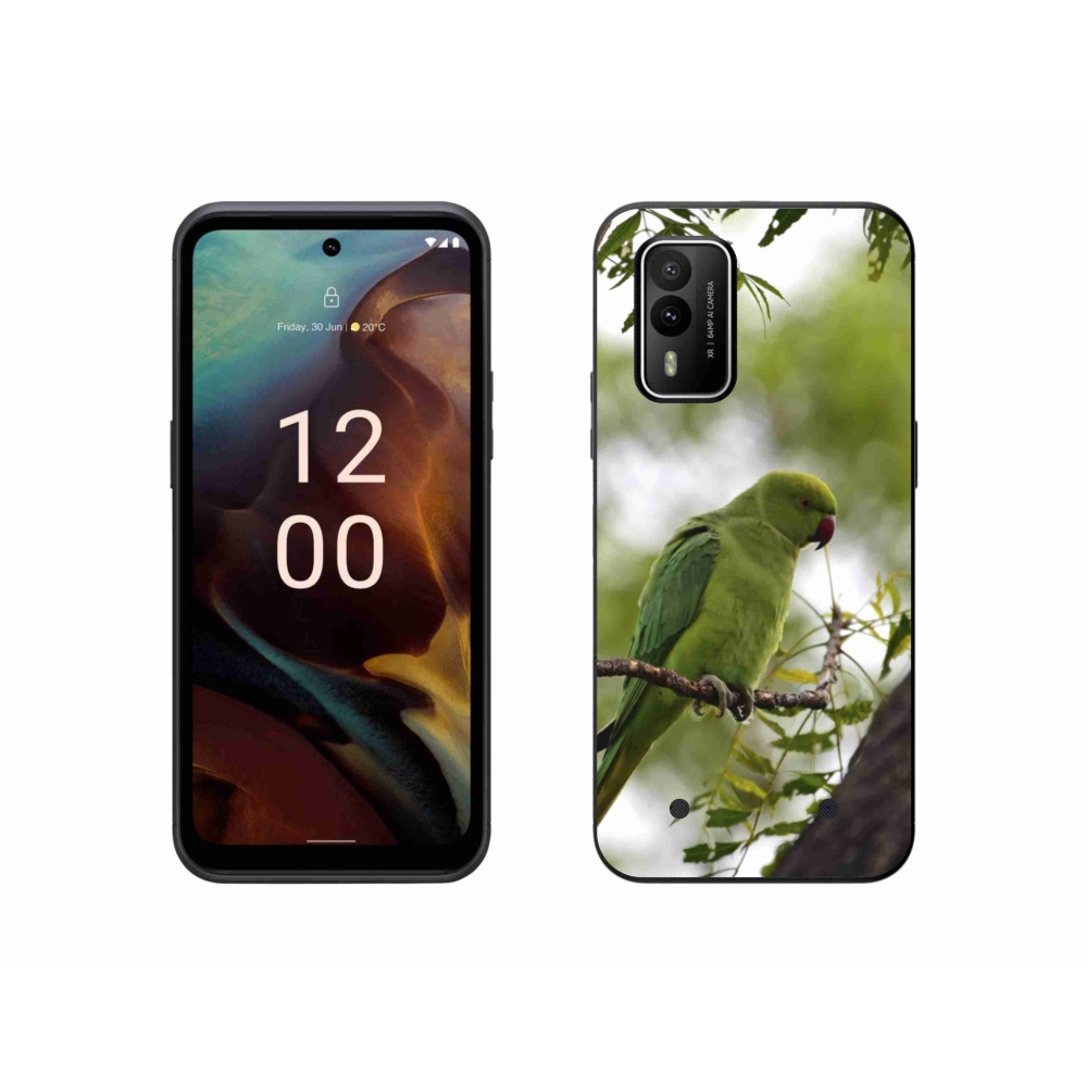 Gélový kryt mmCase na Nokia XR21 - zelený papagáj