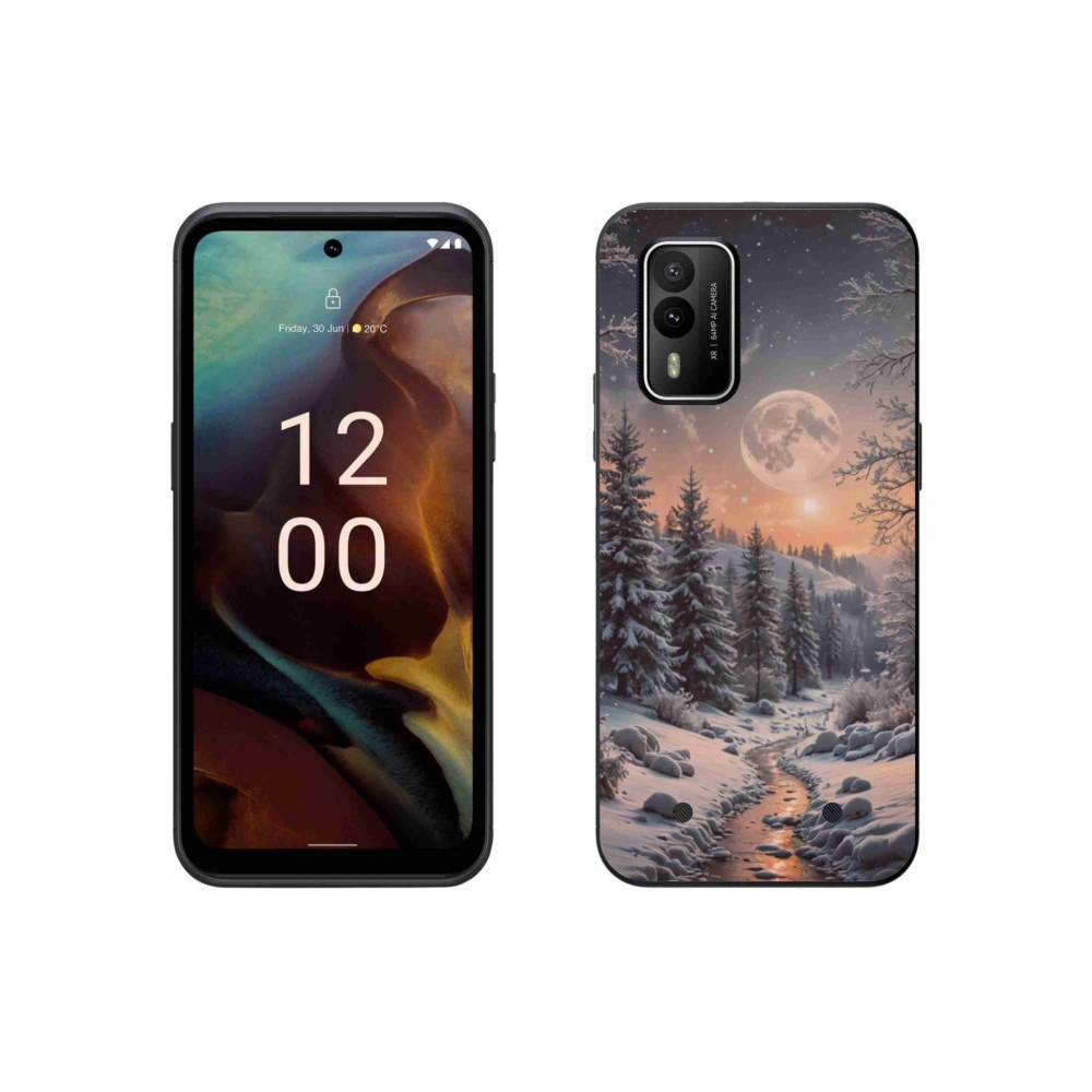 Gélový kryt mmCase na Nokia XR21 - zimná krajina 2