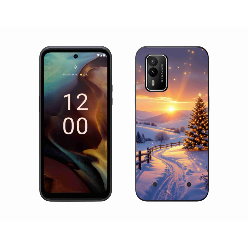 Gélový kryt mmCase na Nokia XR21 - zimná krajina