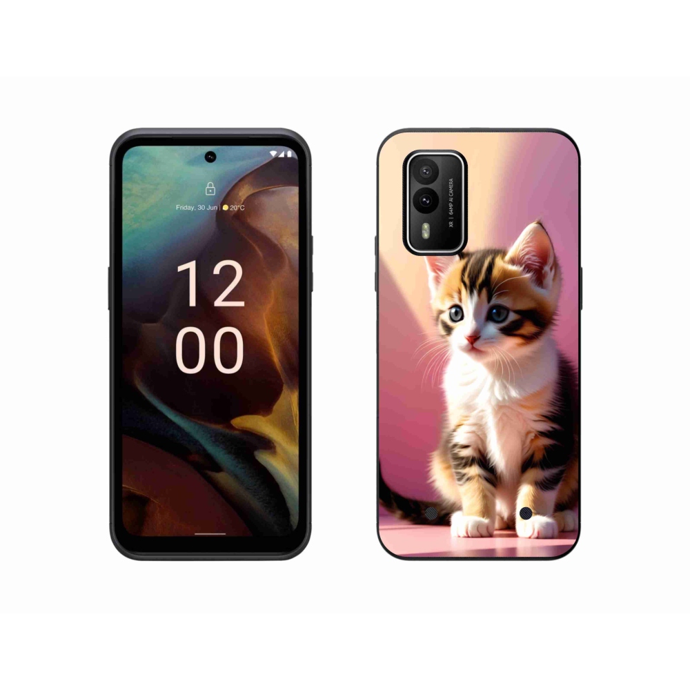 Gélový kryt mmCase na Nokia XR21 - zvedavé mačiatko 2