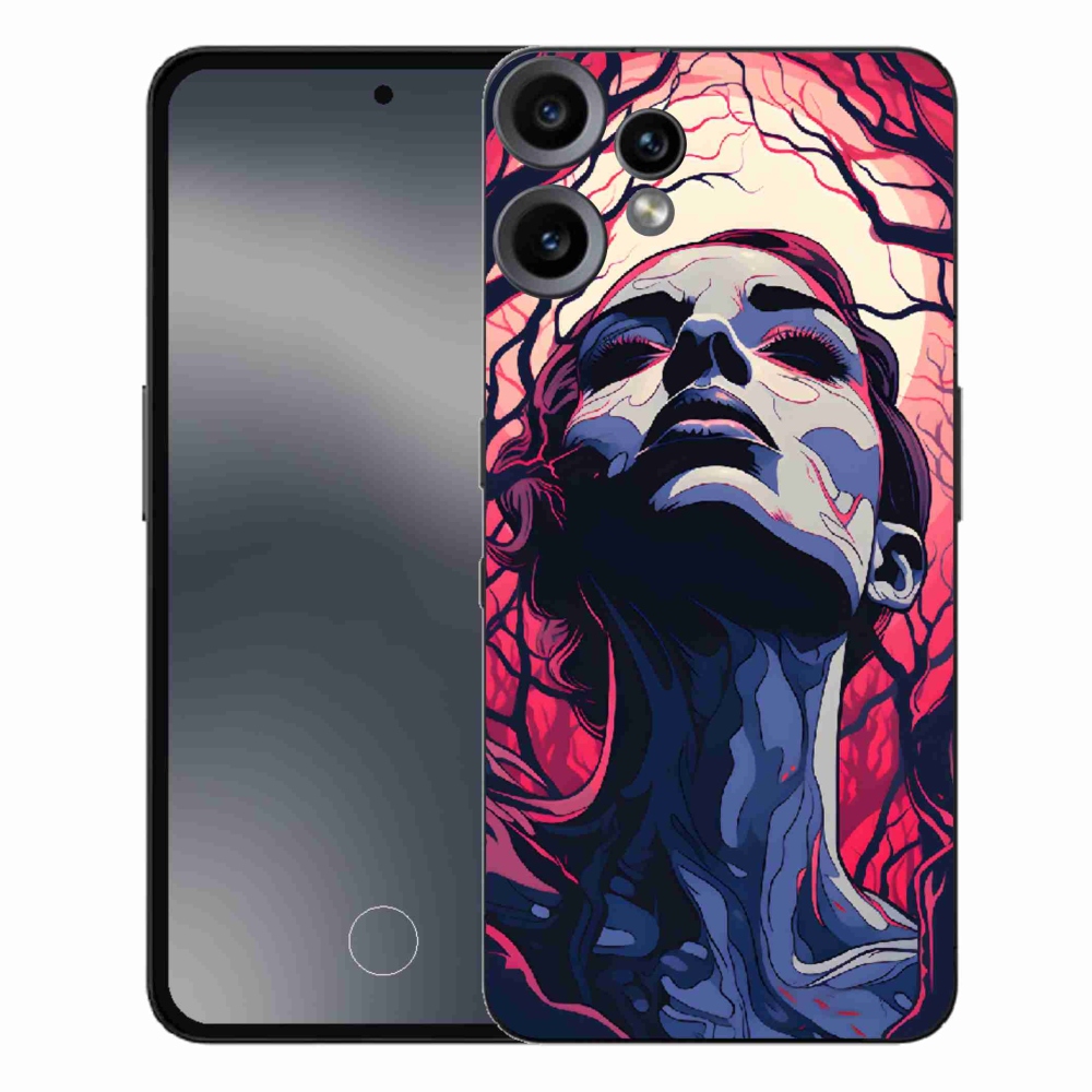 Gélový kryt mmCase na Nothing CMF Phone 2 Pro - abstraktná tvár