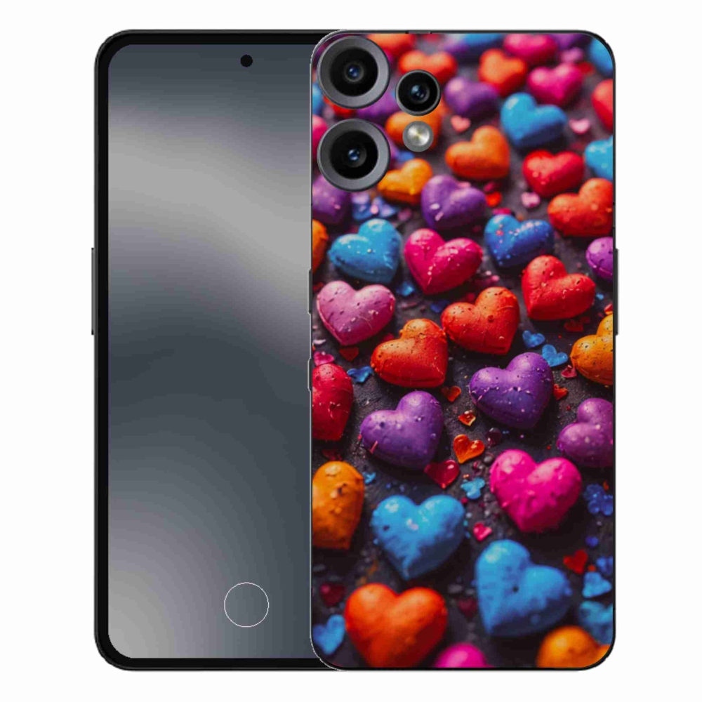 Gélový kryt mmCase na Nothing CMF Phone 2 Pro - farebné srdcia