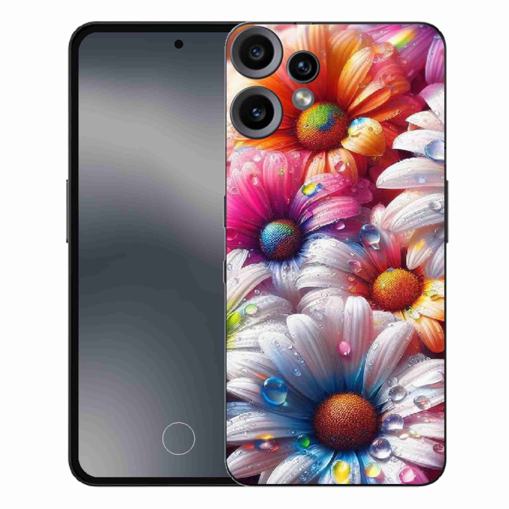 Gélový kryt mmCase na Nothing CMF Phone 2 Pro - farebné margaréty