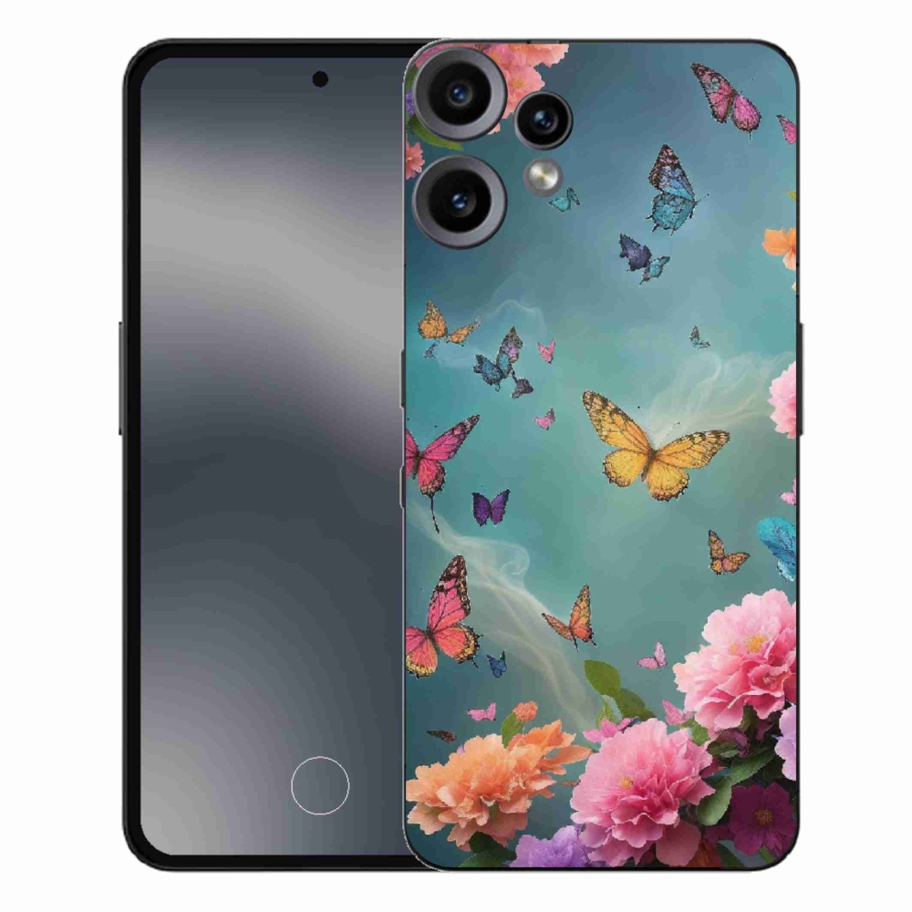 Gélový kryt mmCase na Nothing CMF Phone 2 Pro - farebné kvety a motýle
