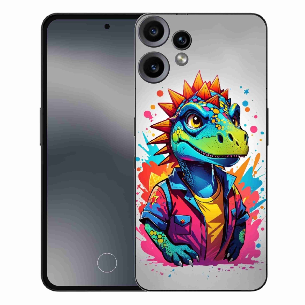Gélový kryt mmCase na Nothing CMF Phone 2 Pro - farebný dinosaurus