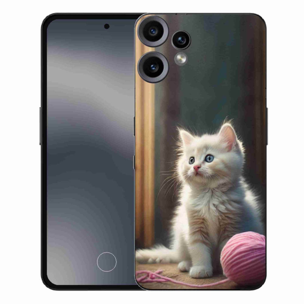 Gélový kryt mmCase na Nothing CMF Phone 2 Pro - biele mačiatko 2