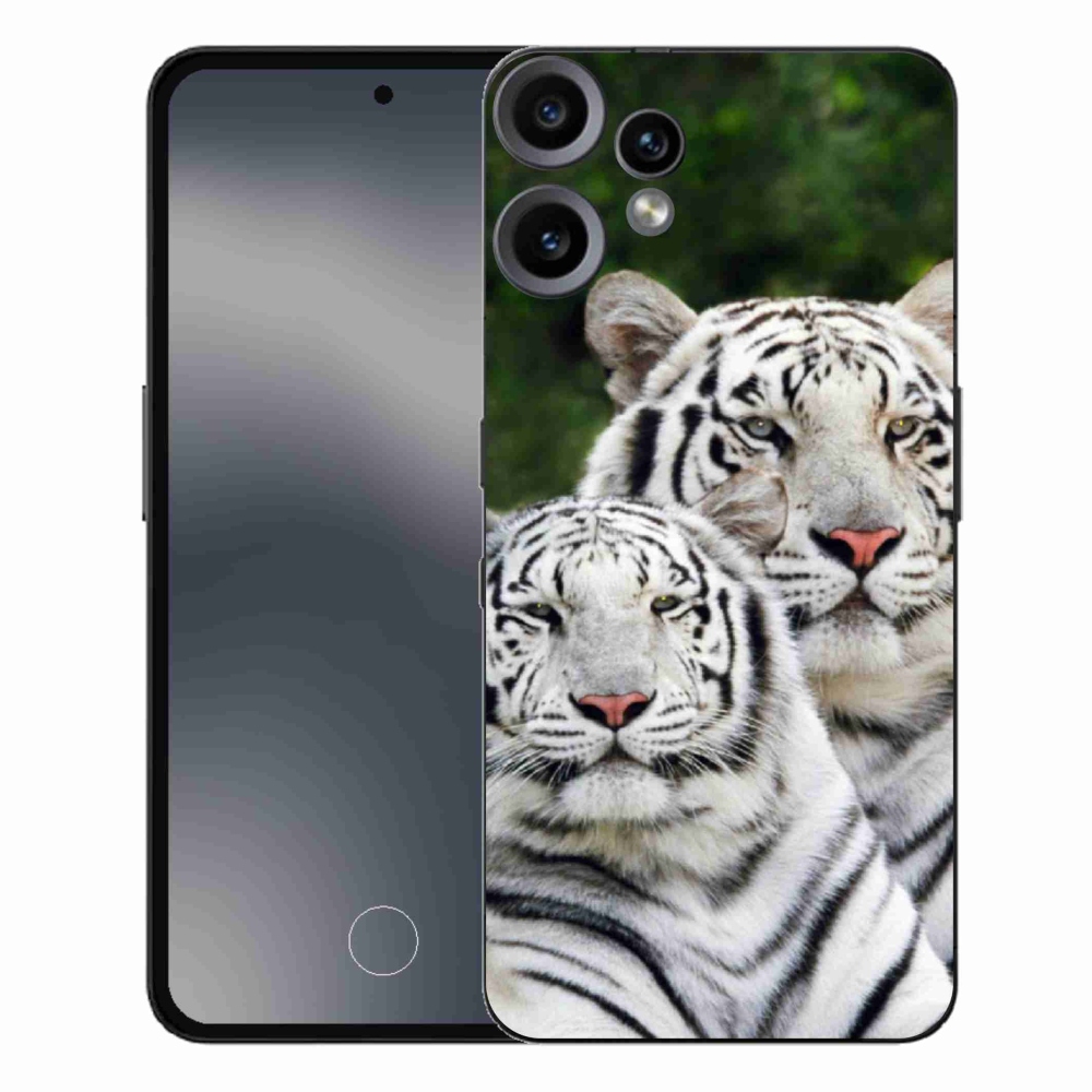 Gélový kryt mmCase na Nothing CMF Phone 2 Pro - bieli tigre