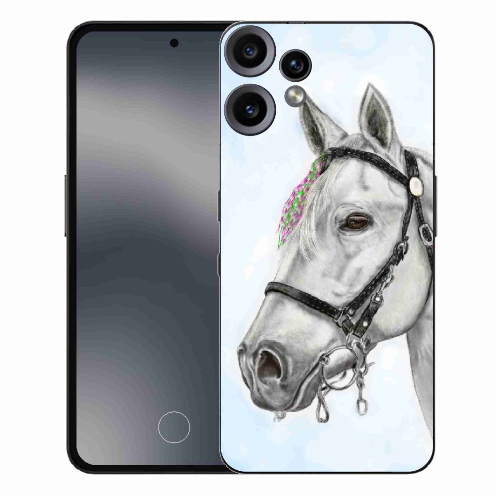 Gélový kryt mmCase na Nothing CMF Phone 2 Pro - biely kôň 1
