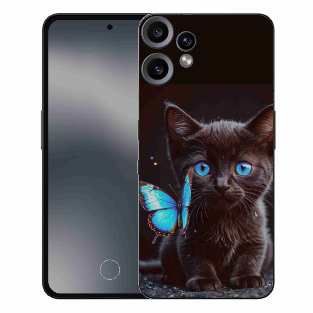 Gélový kryt mmCase na Nothing CMF Phone 2 Pro - čierne mačiatko 3