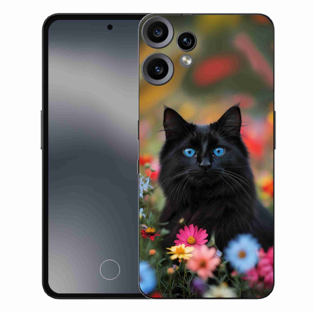 Gélový kryt mmCase na Nothing CMF Phone 2 Pro - čierne mačiatko 4