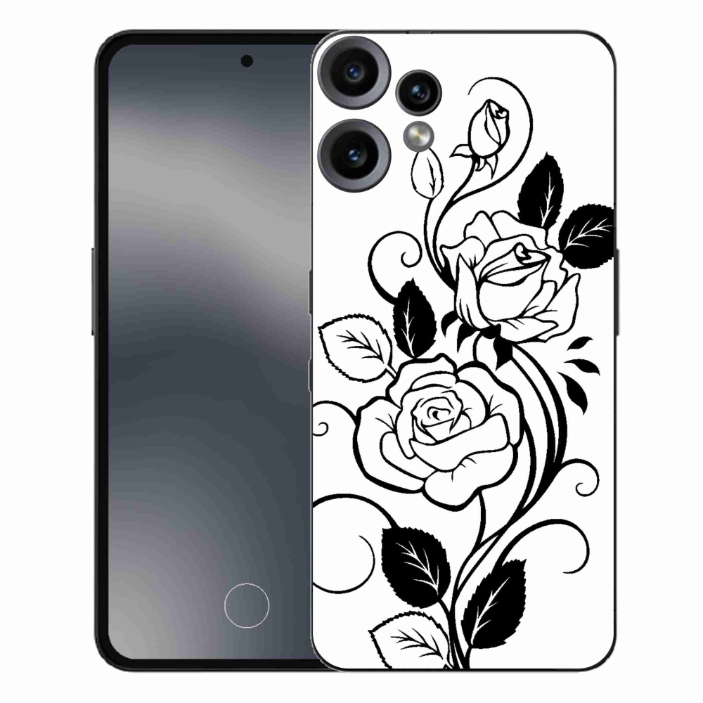 Gélový kryt mmCase na Nothing CMF Phone 2 Pro - čiernobiela ruža