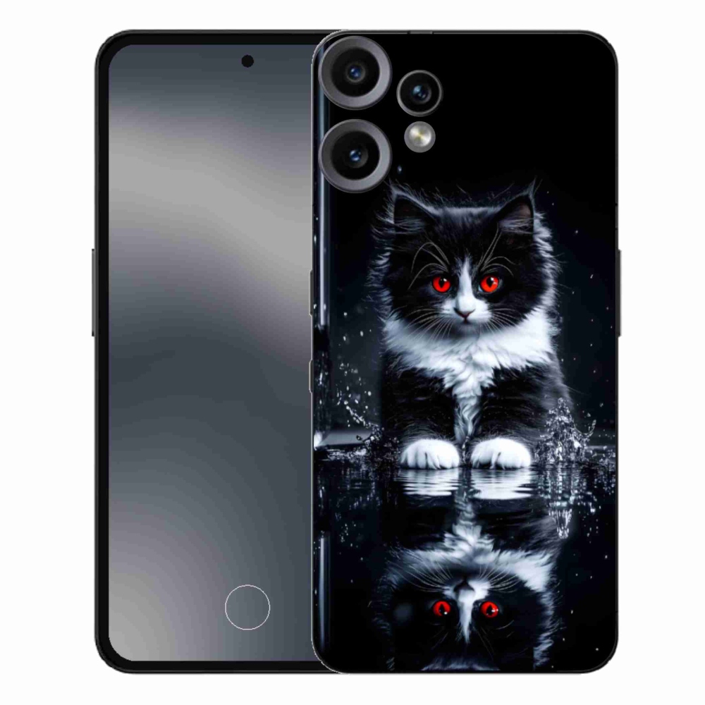Gélový kryt mmCase na Nothing CMF Phone 2 Pro - čiernobiele mačiatko