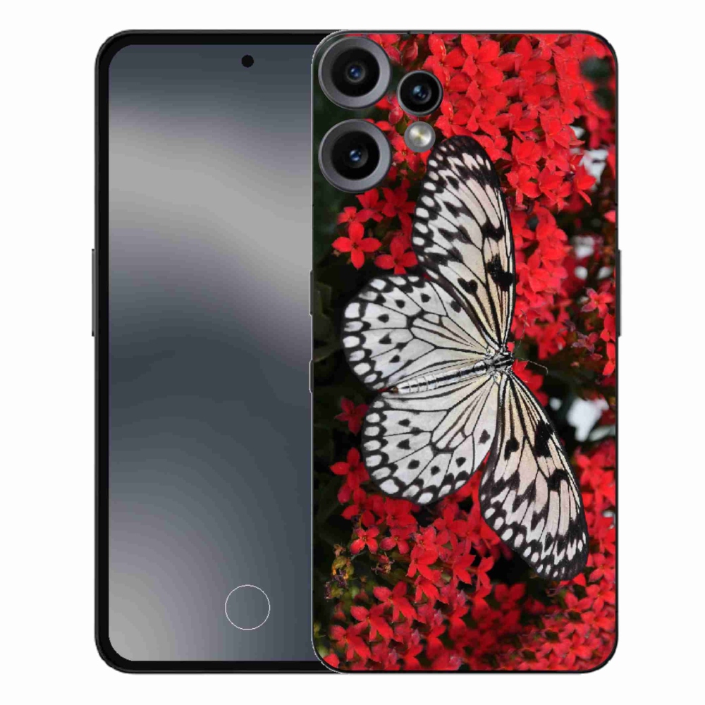 Gélový kryt mmCase na Nothing CMF Phone 2 Pro - čiernobiely motýľ 1