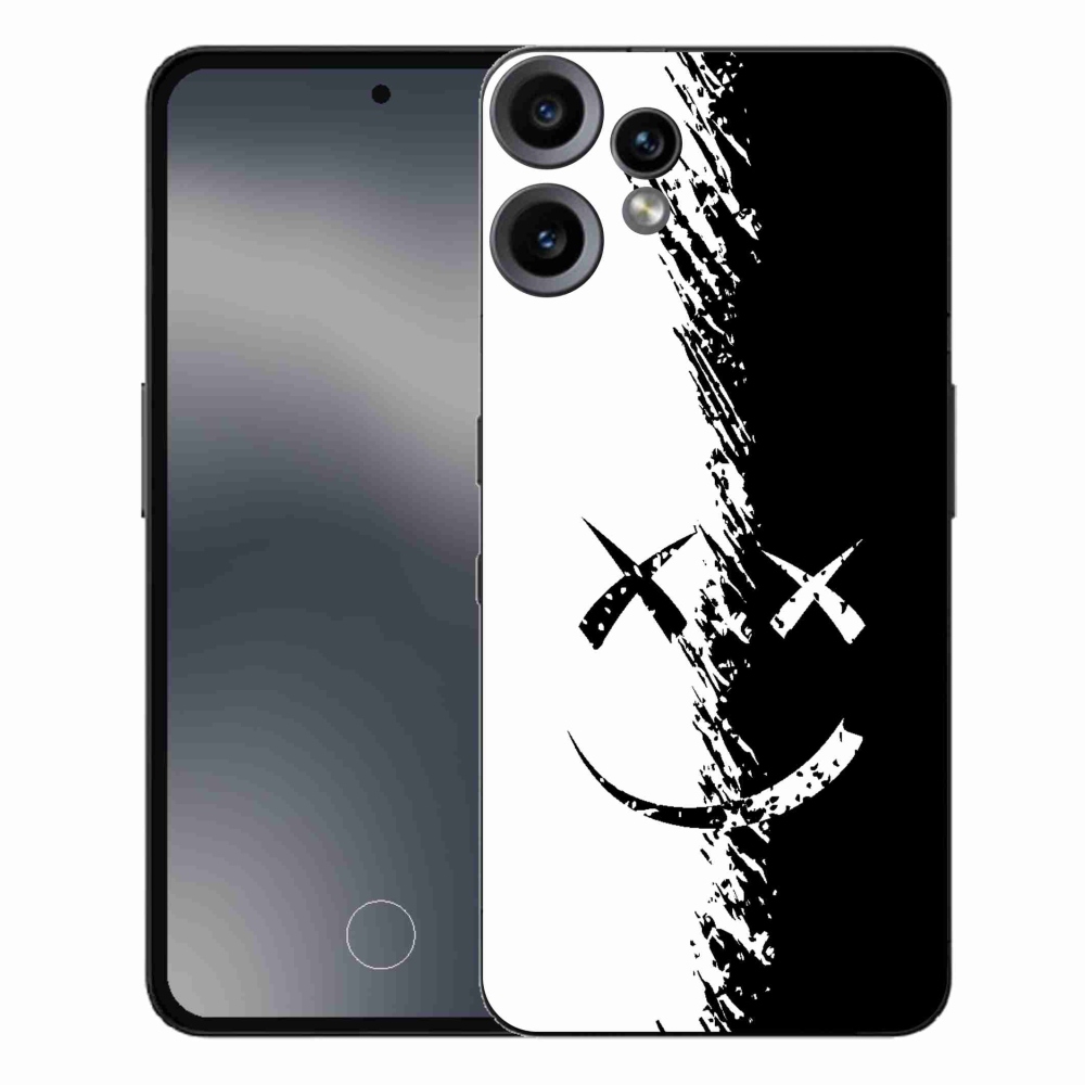 Gélový kryt mmCase na Nothing CMF Phone 2 Pro - čiernobiely smajlík