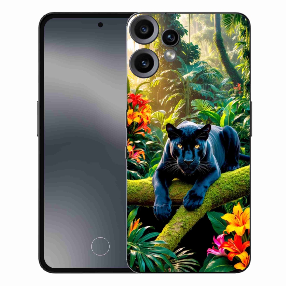 Gélový kryt mmCase na Nothing CMF Phone 2 Pro - čierny panter v džungli