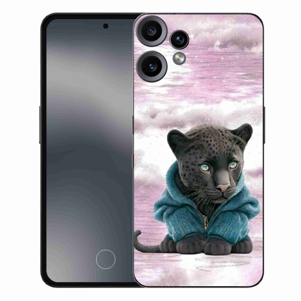 Gélový kryt mmCase na Nothing CMF Phone 2 Pro - čierny panter vo svetri