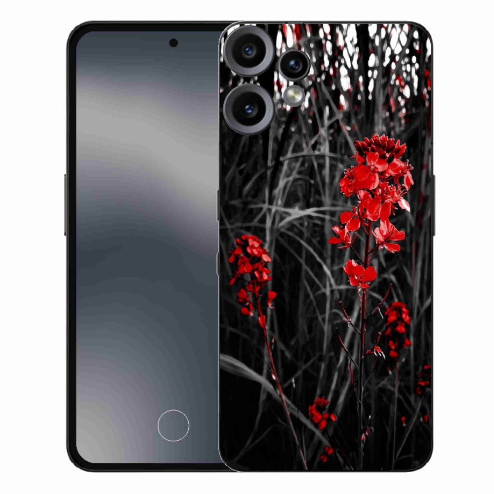 Gélový kryt mmCase na Nothing CMF Phone 2 Pro - červená rastlina