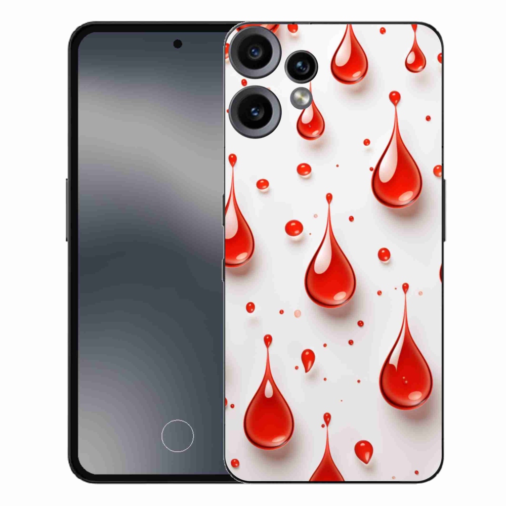 Gélový kryt mmCase na Nothing CMF Phone 2 Pro - červené kvapky