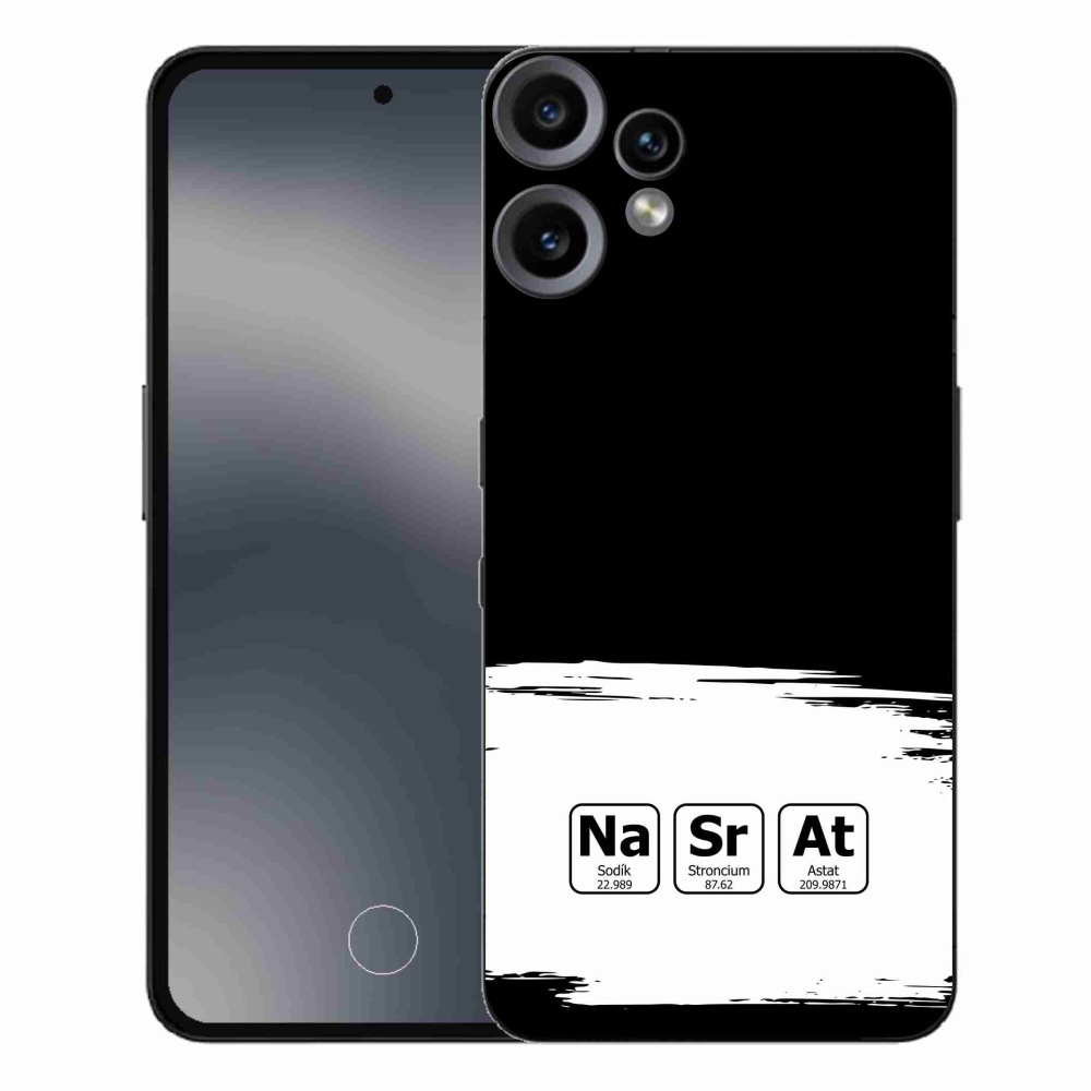Gélový kryt mmCase na Nothing CMF Phone 2 Pro - chemické prvky bieločierne pozadie