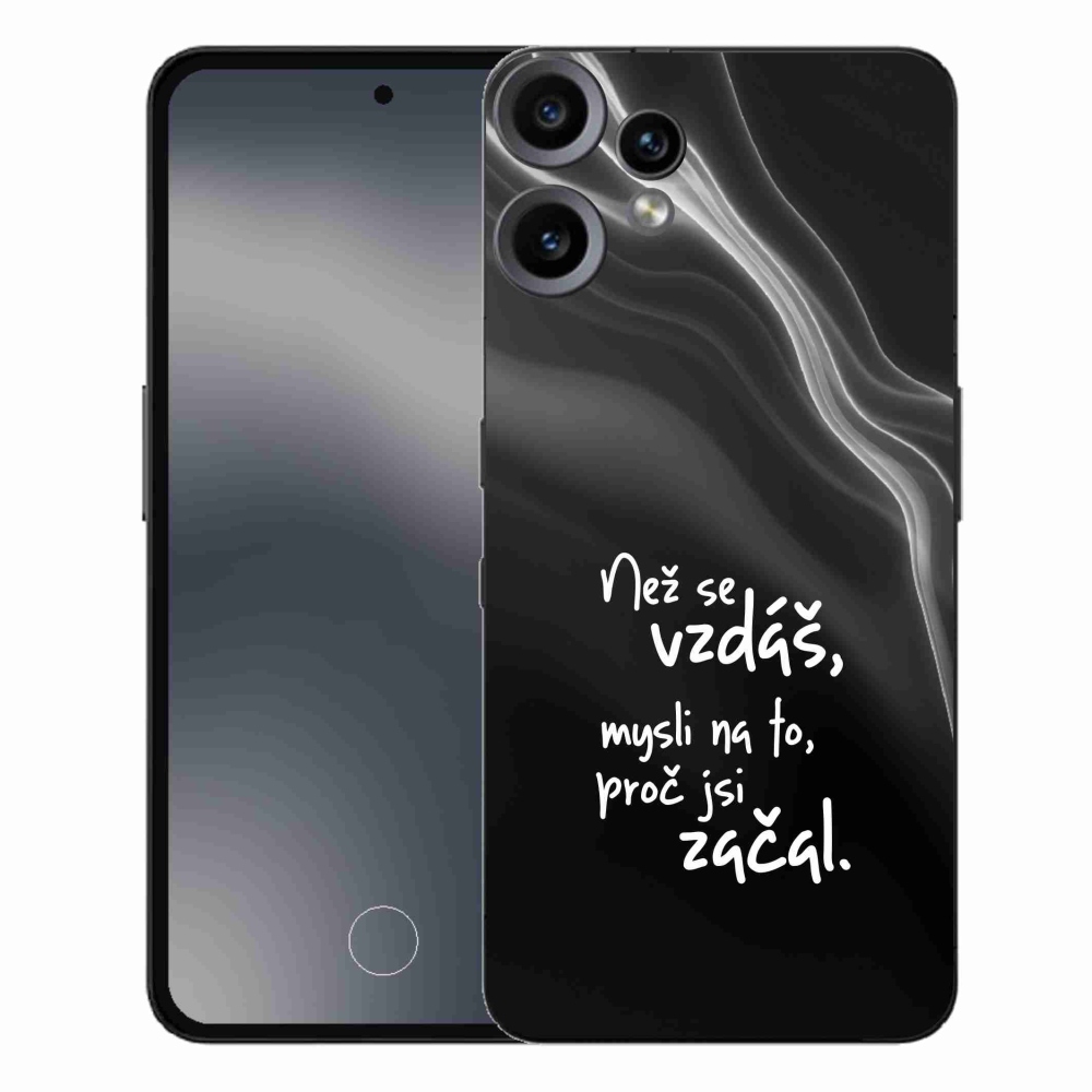 Gélový kryt mmCase na Nothing CMF Phone 2 Pro - citát 2 čierne pozadie