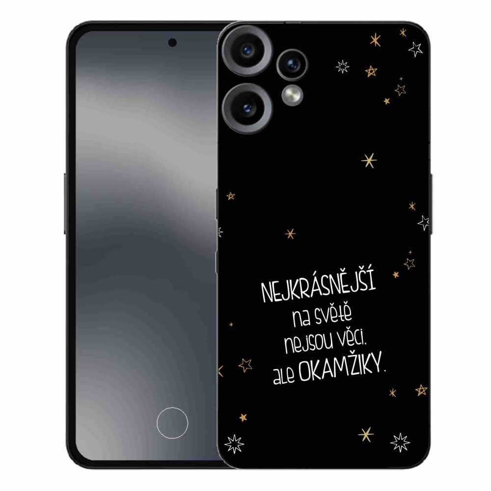 Gélový kryt mmCase na Nothing CMF Phone 2 Pro - citát 4 čierne pozadie
