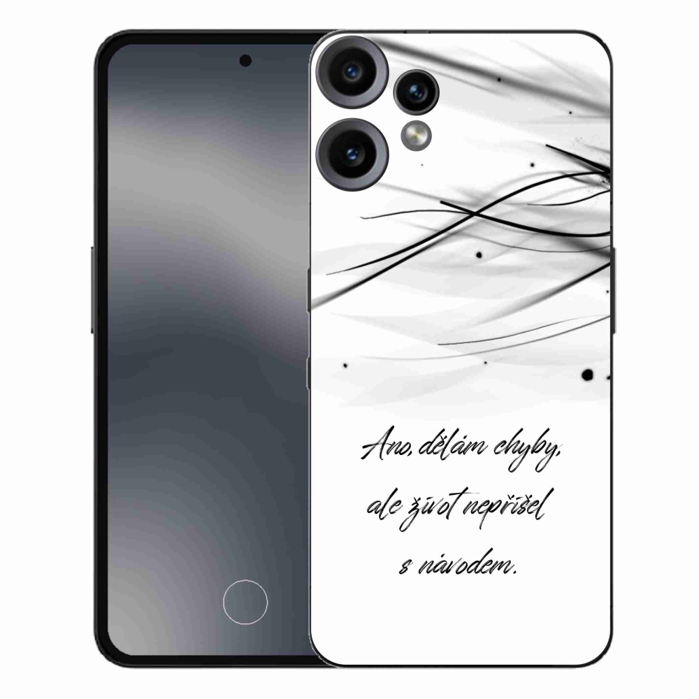 Gélový kryt mmCase na Nothing CMF Phone 2 Pro - citát biele pozadie