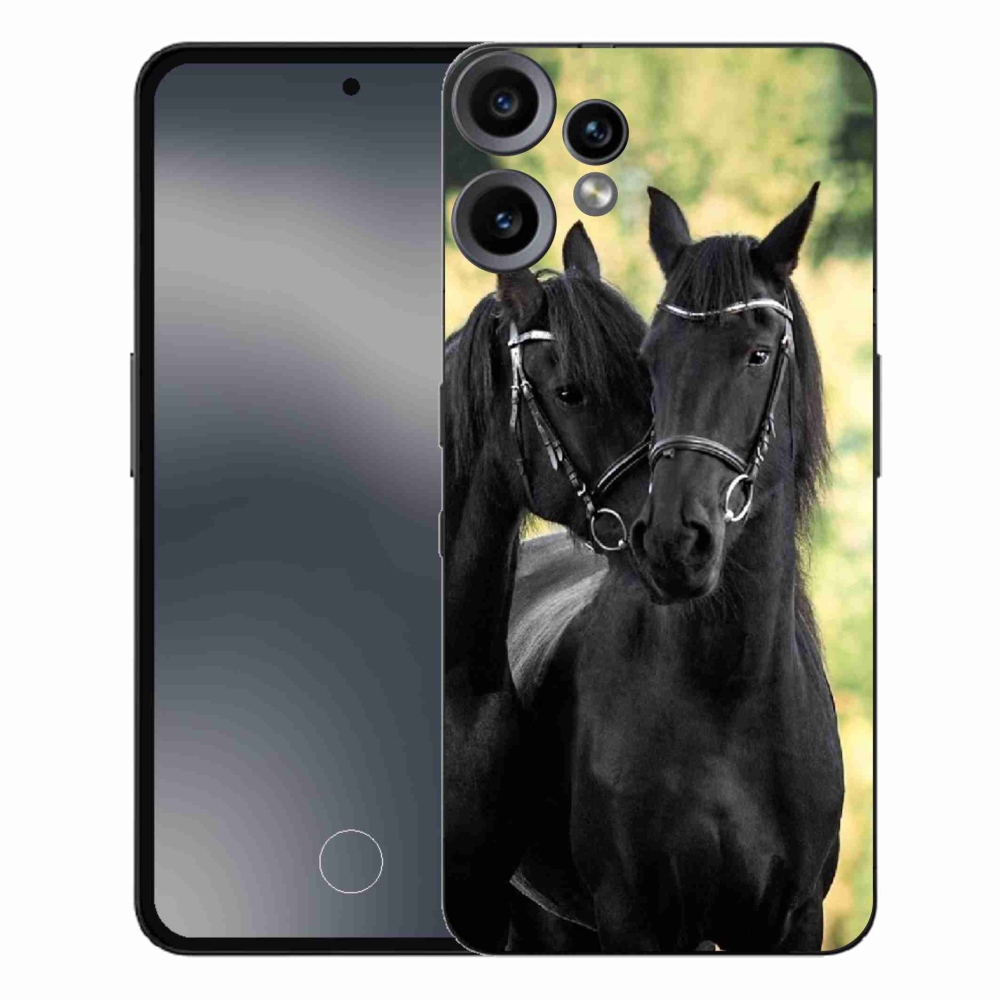 Gélový kryt mmCase na Nothing CMF Phone 2 Pro - dva čierne kone