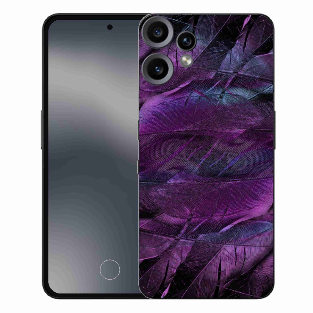 Gélový kryt mmCase na Nothing CMF Phone 2 Pro - fialové pierka