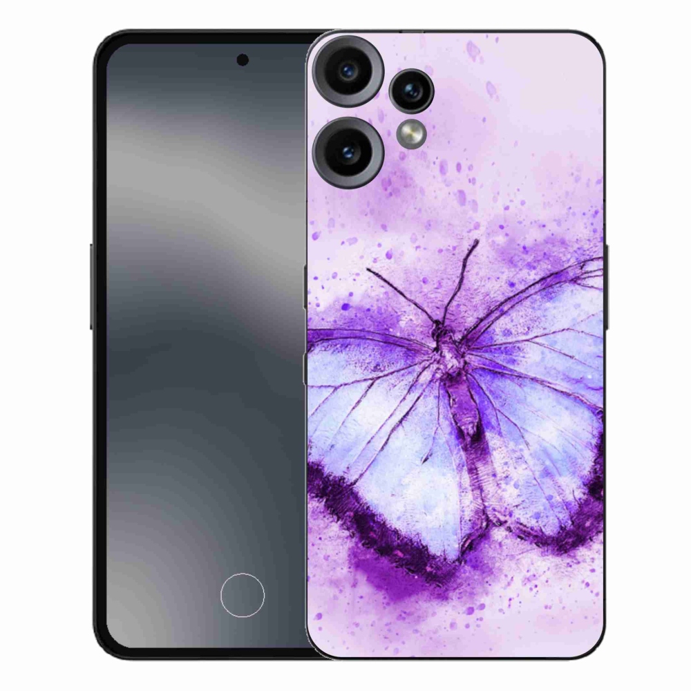 Gélový kryt mmCase na Nothing CMF Phone 2 Pro - fialový motýľ