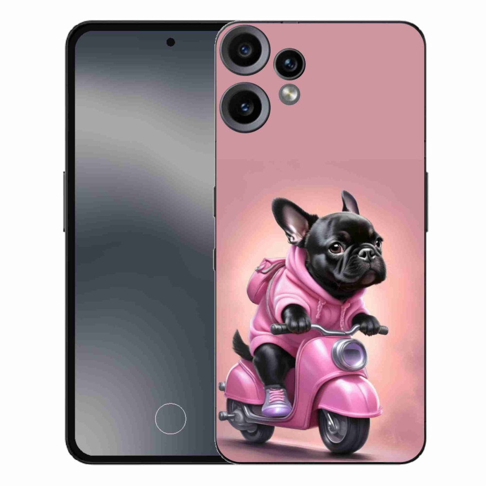 Gélový kryt mmCase na Nothing CMF Phone 2 Pro - francúzsky buldoček na skútri