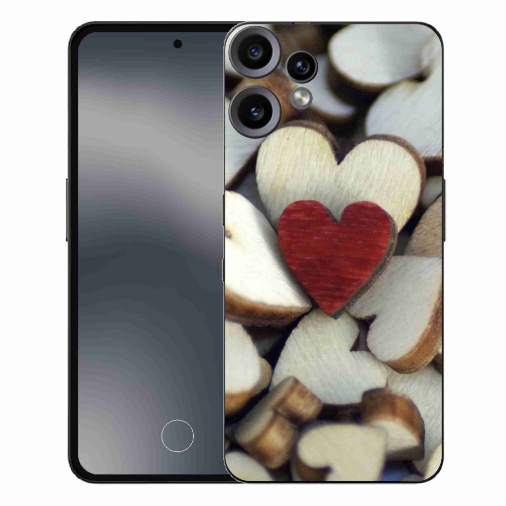 Gélový kryt mmCase na Nothing CMF Phone 2 Pro - gravírované červené srdce