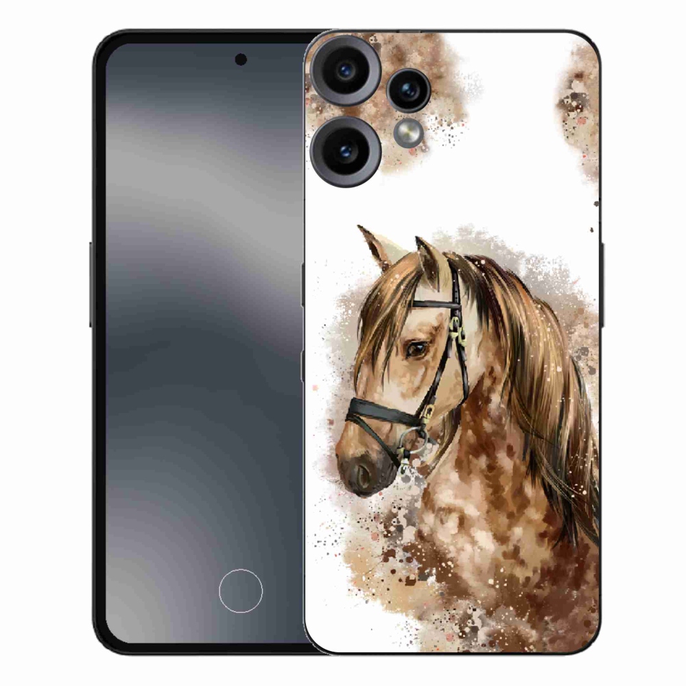 Gélový kryt mmCase na Nothing CMF Phone 2 Pro - hnedý kreslený kôň