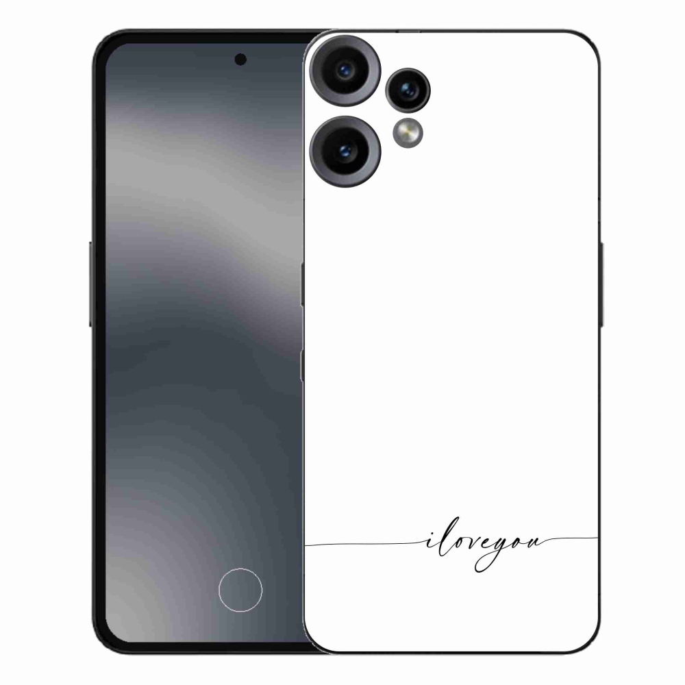 Gélový kryt mmCase na Nothing CMF Phone 2 Pro - I love you biele pozadie