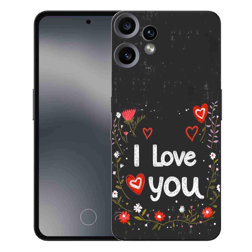 Gélový kryt mmCase na Nothing CMF Phone 2 Pro - I love you čierne pozadie