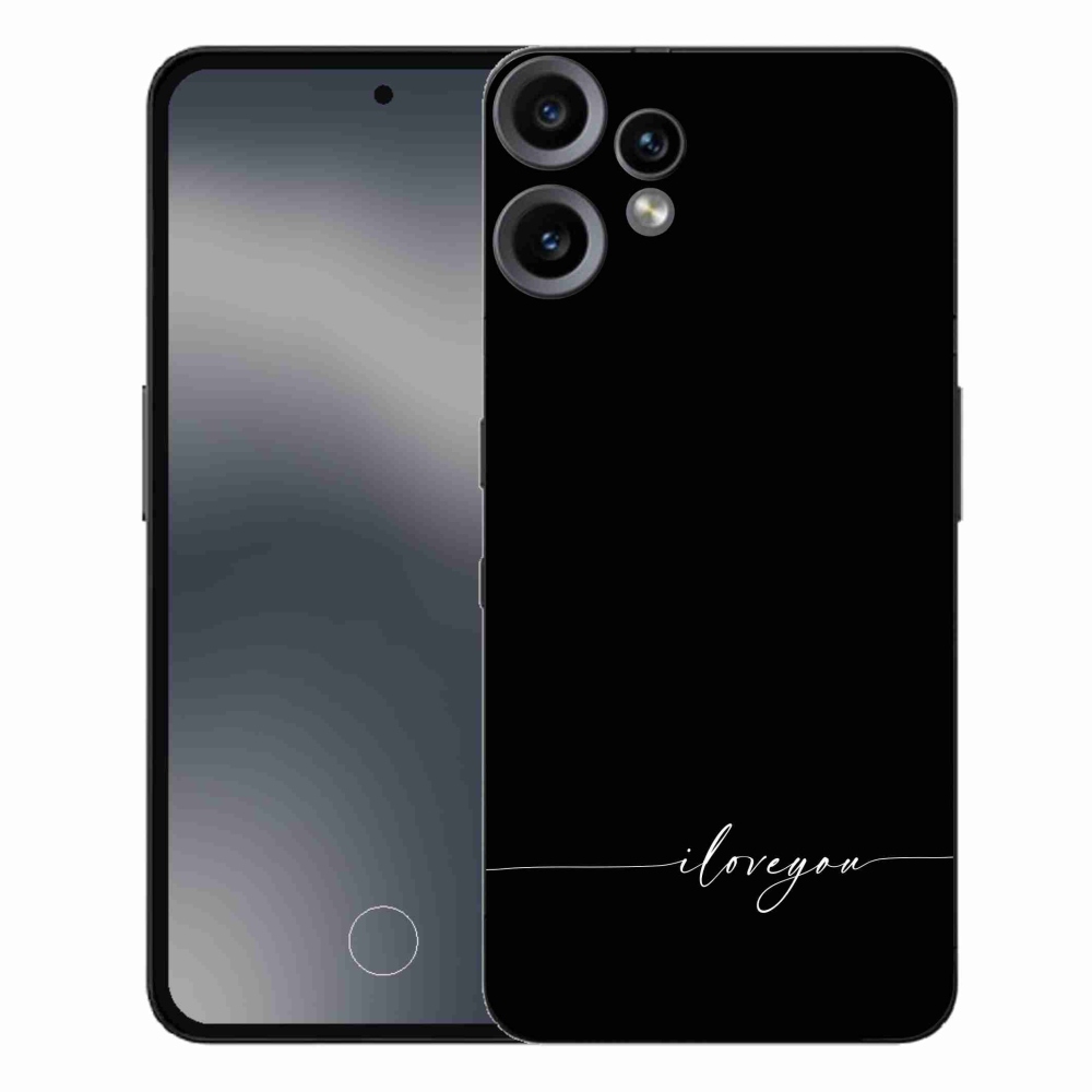 Gélový kryt mmCase na Nothing CMF Phone 2 Pro - I love you čierne pozadie