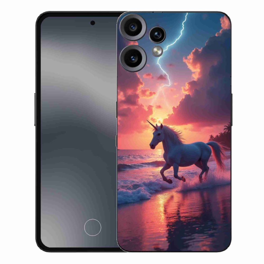Gélový kryt mmCase na Nothing CMF Phone 2 Pro - jednorožec na pláži