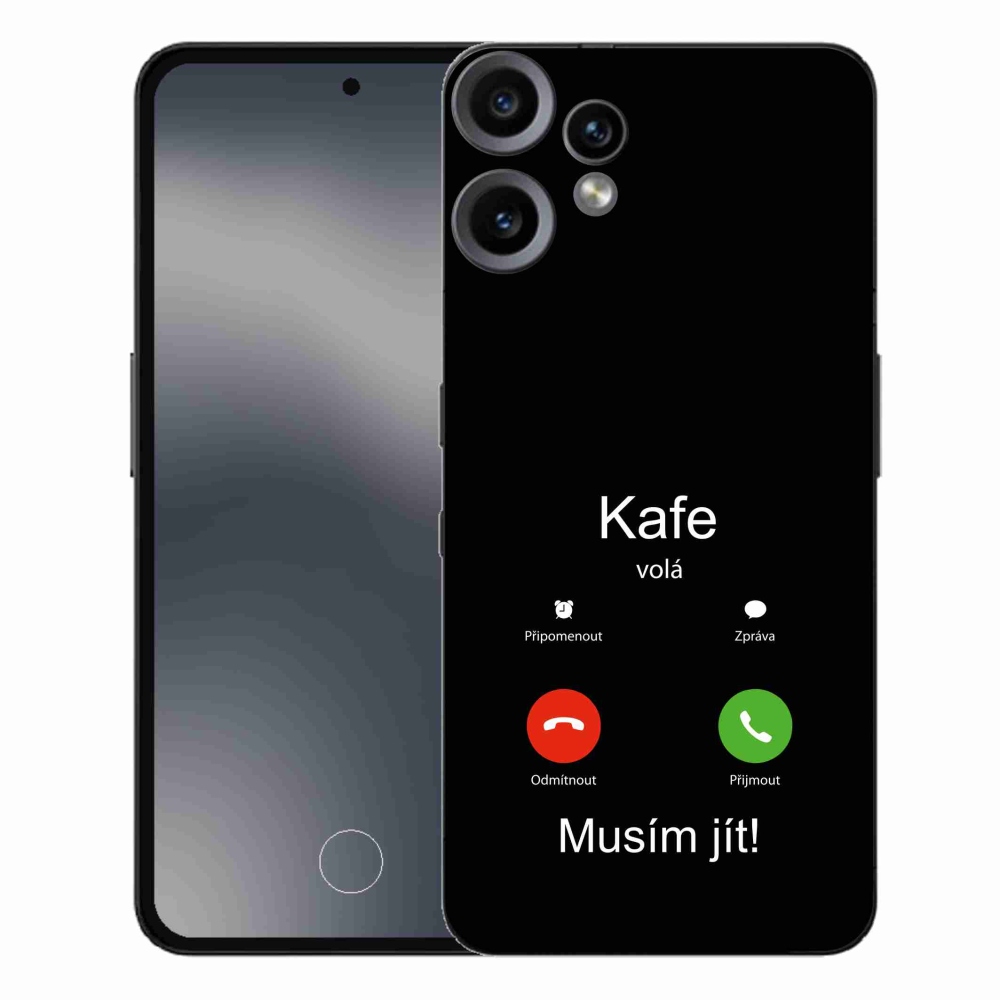 Gélový kryt mmCase na Nothing CMF Phone 2 Pro - kafe volá čierne pozadie