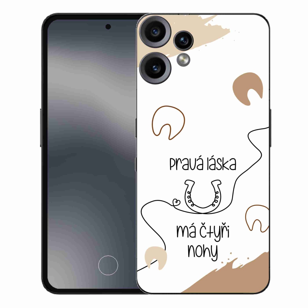 Gélový kryt mmCase na Nothing CMF Phone 2 Pro - konský motív biele pozadie