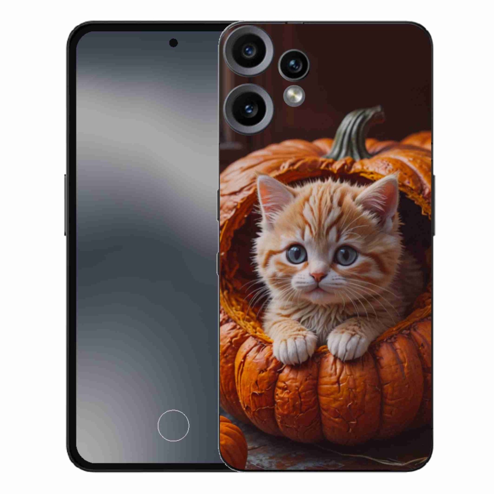 Gélový kryt mmCase na Nothing CMF Phone 2 Pro - mačiatko a tekvica 2