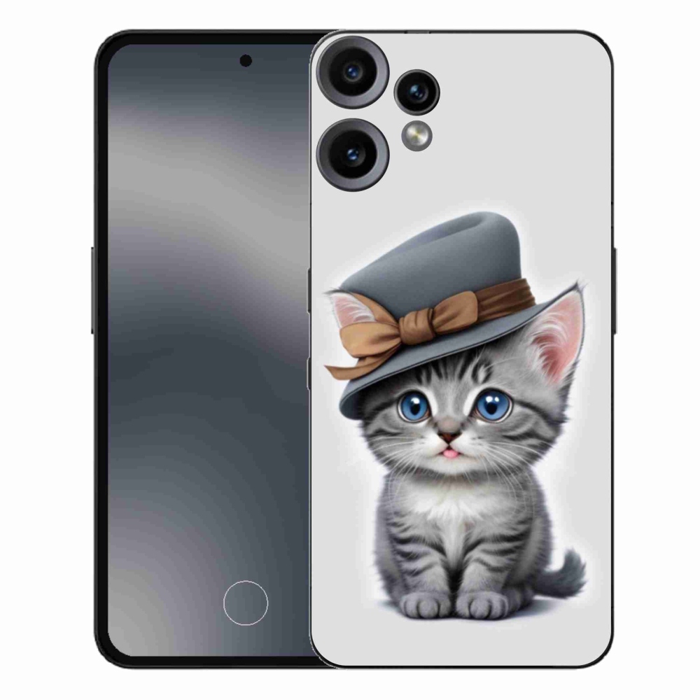 Gélový kryt mmCase na Nothing CMF Phone 2 Pro - mačiatko s klobúkom