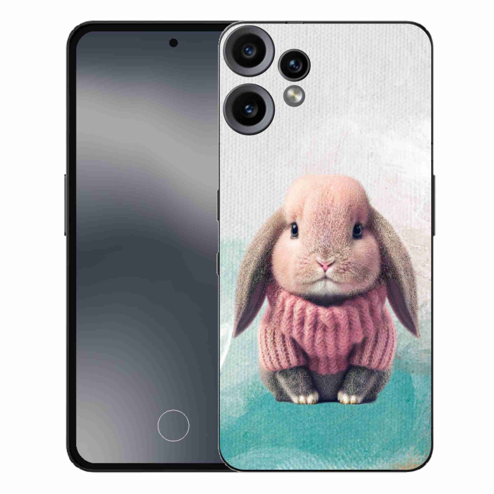 Gélový kryt mmCase na Nothing CMF Phone 2 Pro - zajačik vo svetri